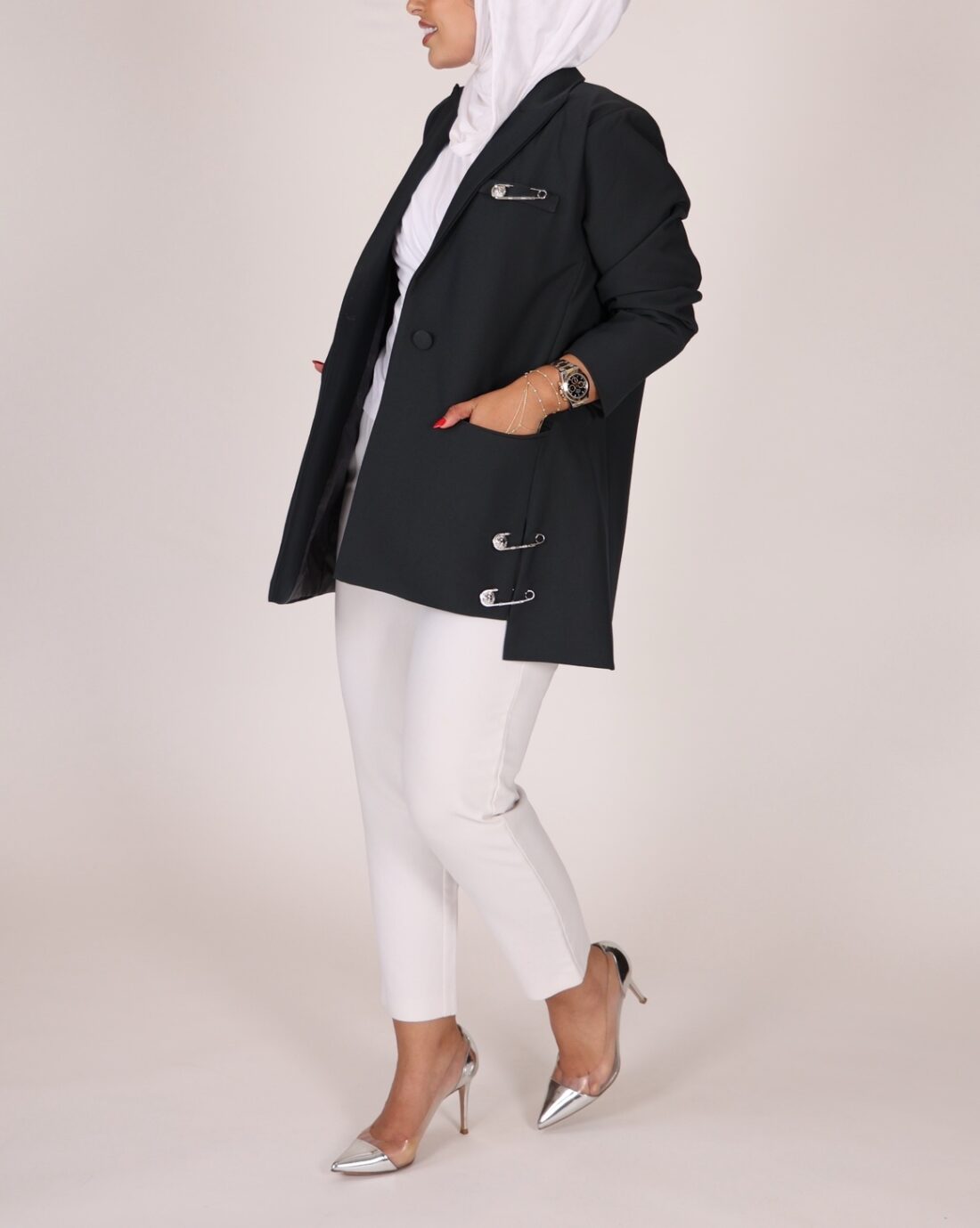 Dark grey clip jacket - Image 3