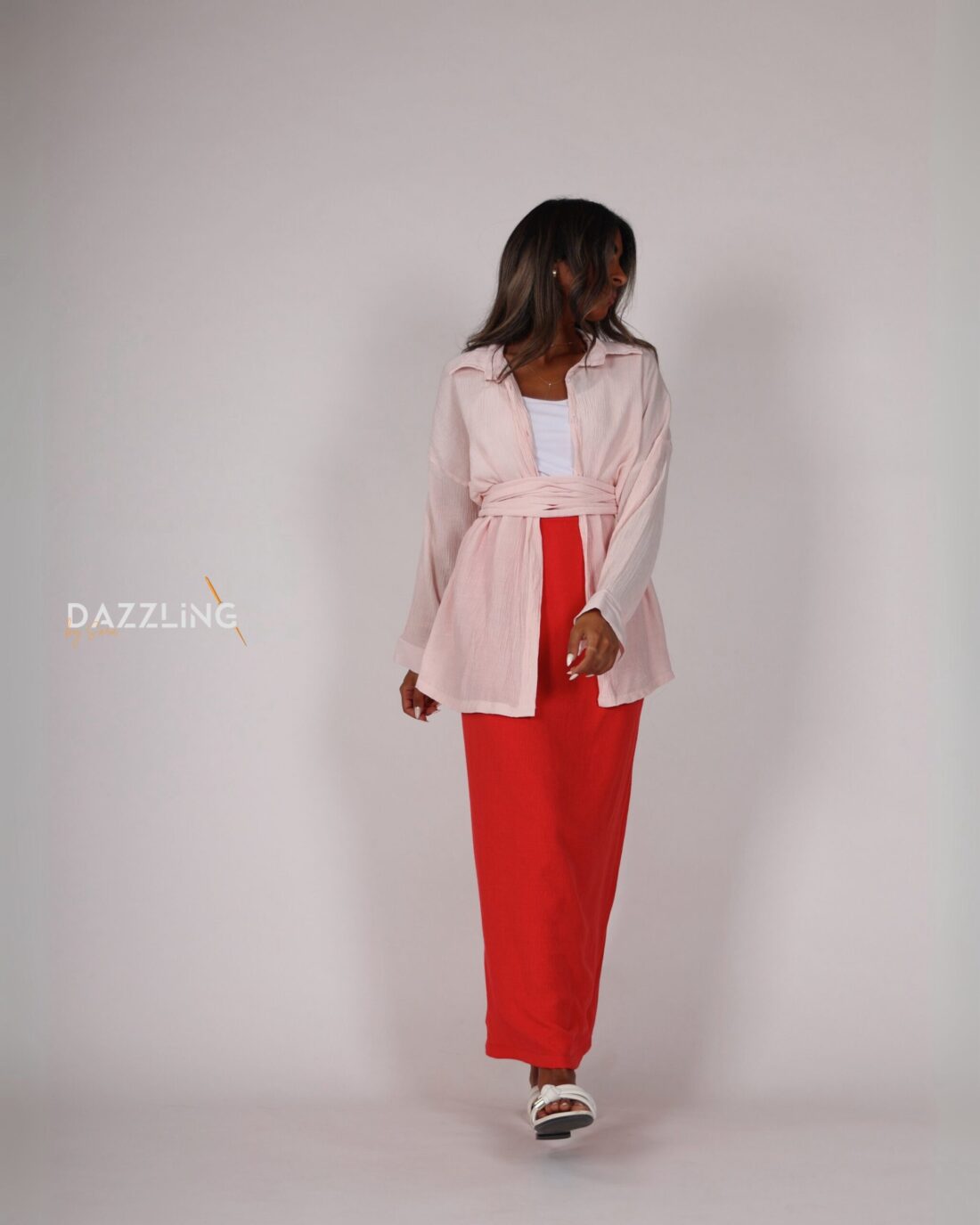 Pink shirt+Red skirt - Image 3