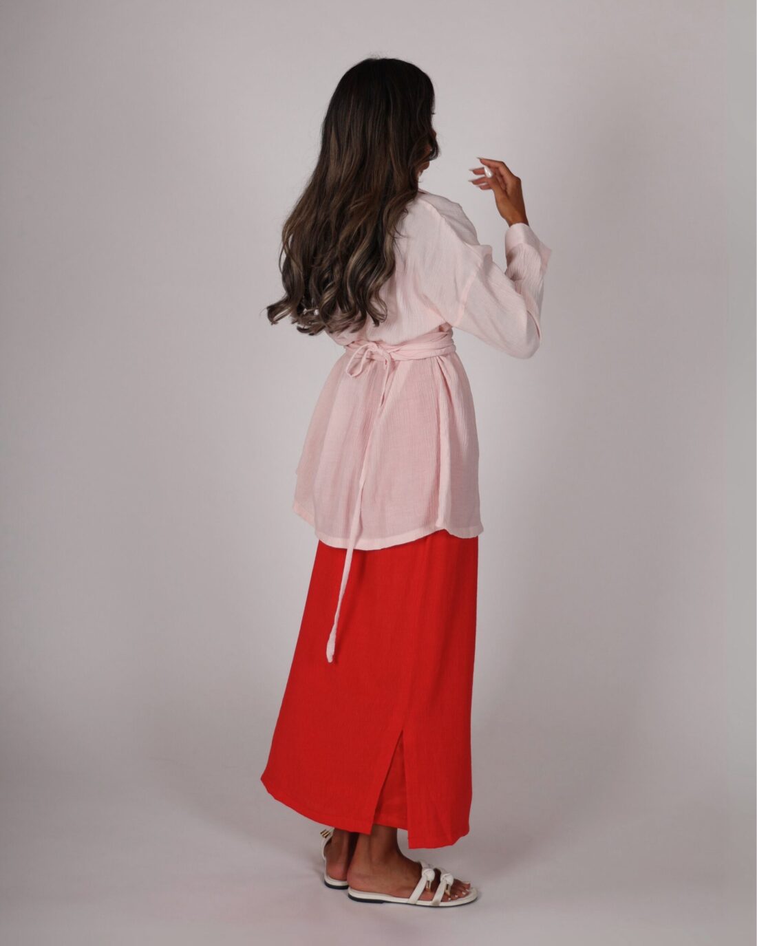 Pink shirt+Red skirt - Image 2