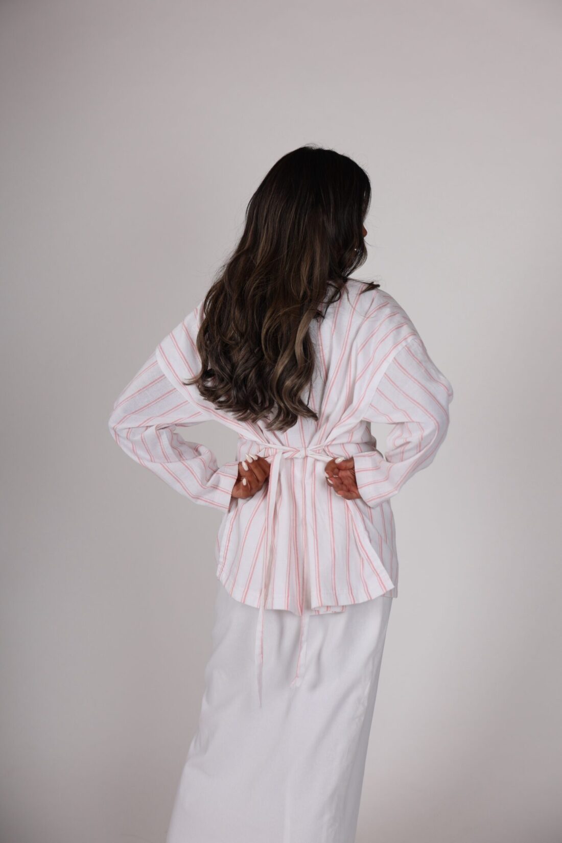 Pink stripes top+skirt - Image 2