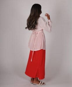 Alternative view of Pink shirt+Red skirt