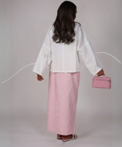 Alternative view of White shirt with pink skirt