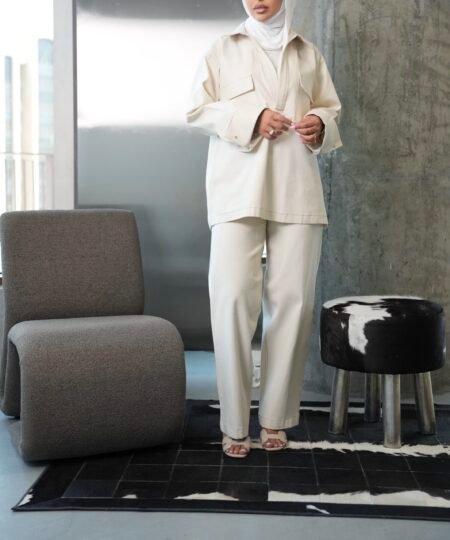 Beige jeans set